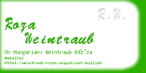 roza weintraub business card